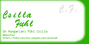 csilla fuhl business card